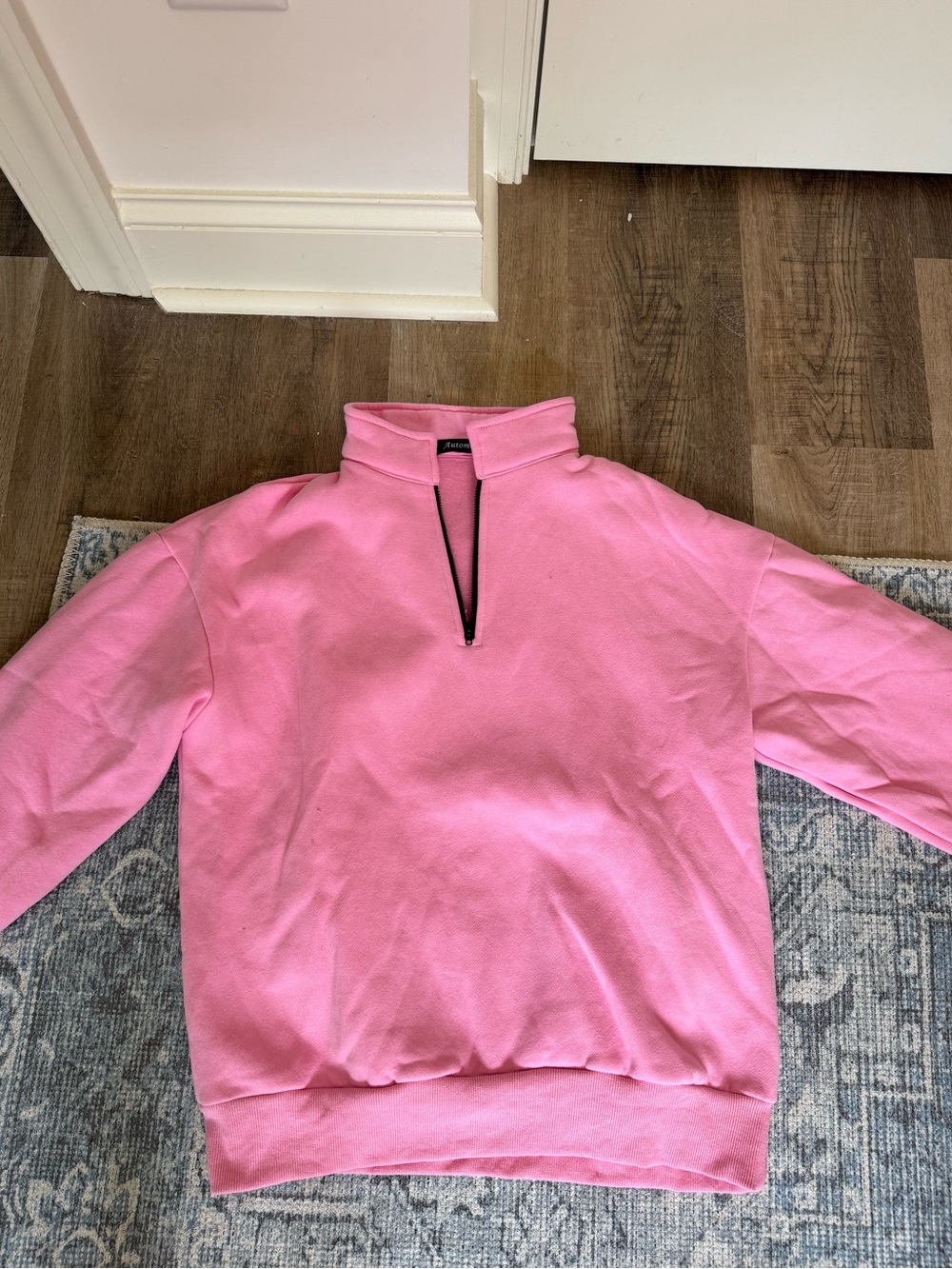 Women’s Pink Quarter Zip Sweatshirt